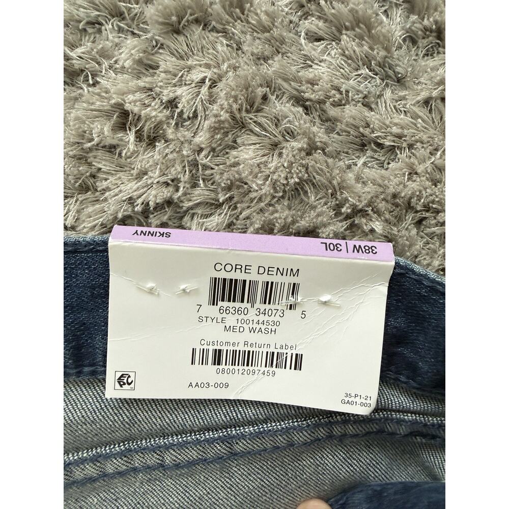 NWT I.N.C. International Concepts Jeans Skinny Stretch Mid-Rise Blue Size 38x30 - Picture 9 of 14